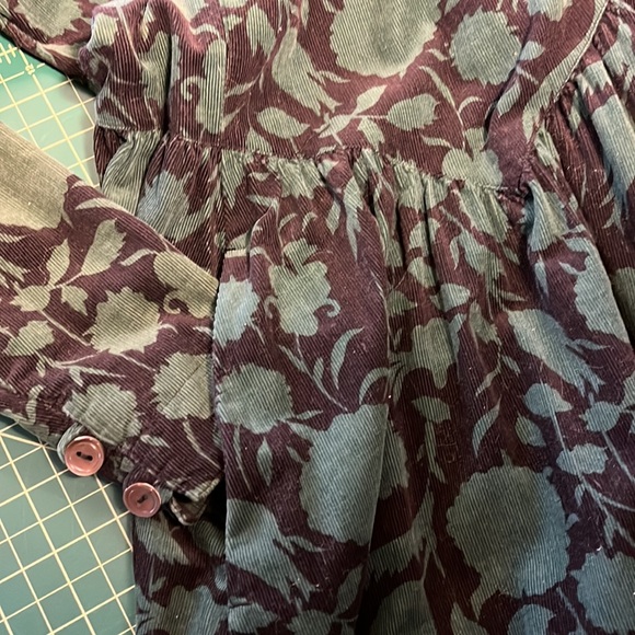 Laura Ashley vintage 80s baby cord puffed sleeve dress - Picture 9 of 9